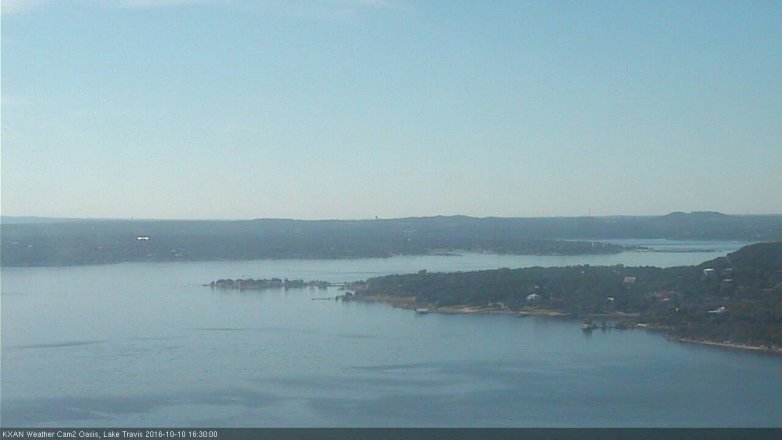 Lake Travis webcam, October 10, 2016 3:55 PM CT