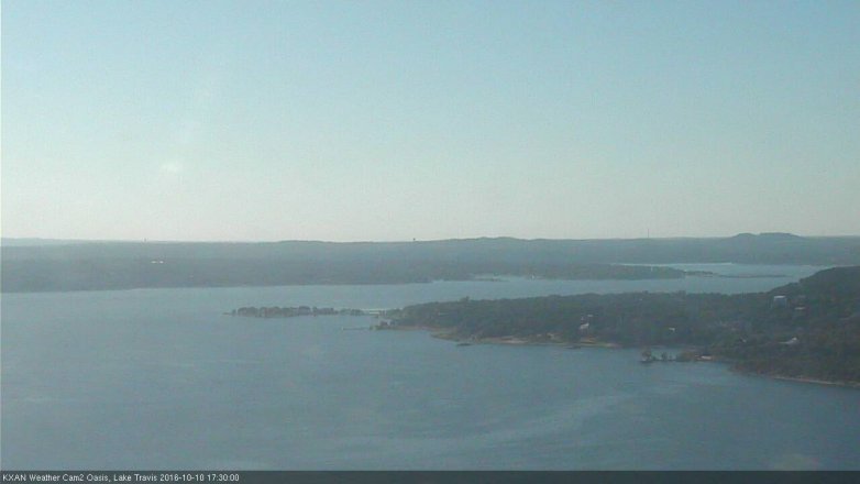 Lake Travis webcam, October 10, 2016 4:40 PM CT