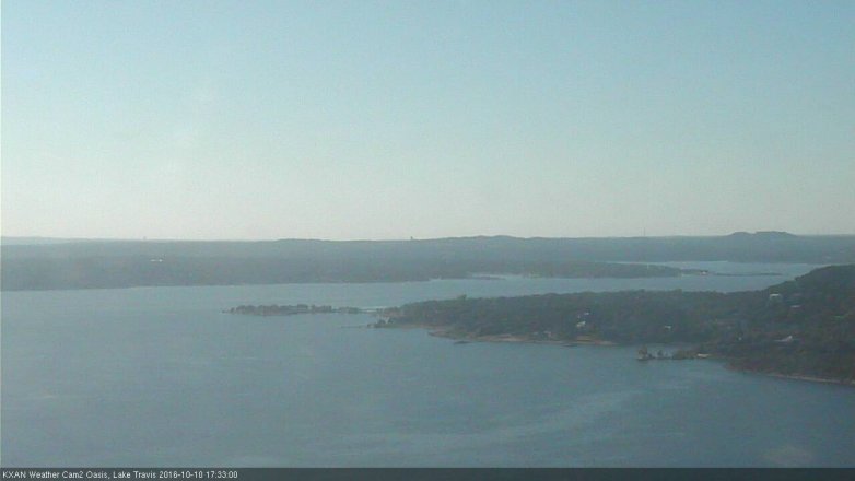 Lake Travis webcam, October 10, 2016 4:55 PM CT