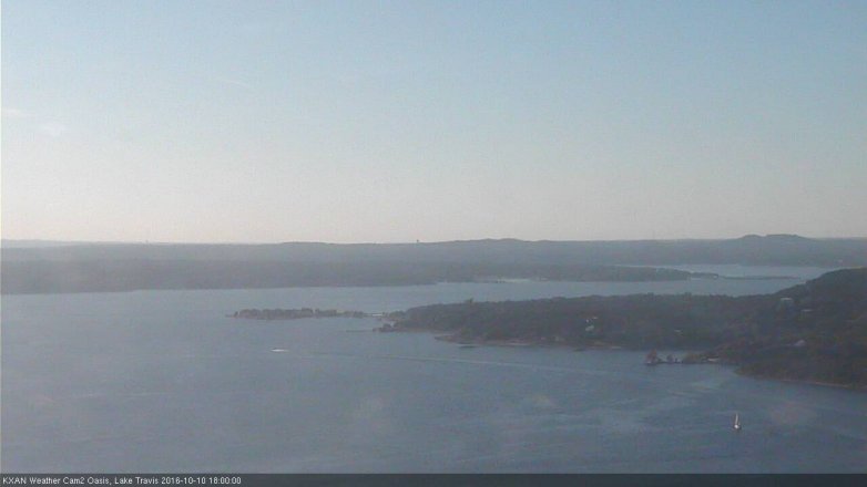 Lake Travis webcam, October 10, 2016 5:15 PM CT