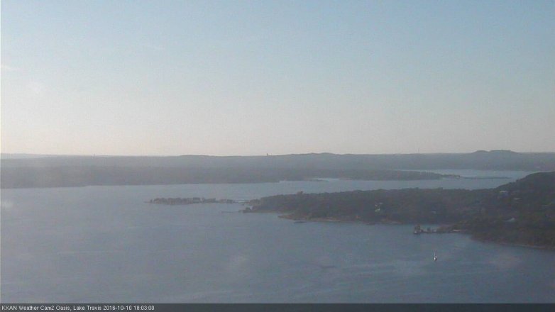 Lake Travis webcam, October 10, 2016 5:30 PM CT