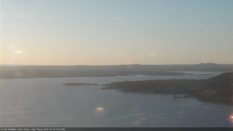 Lake Travis webcam, October 10, 2016 5:45 PM CT