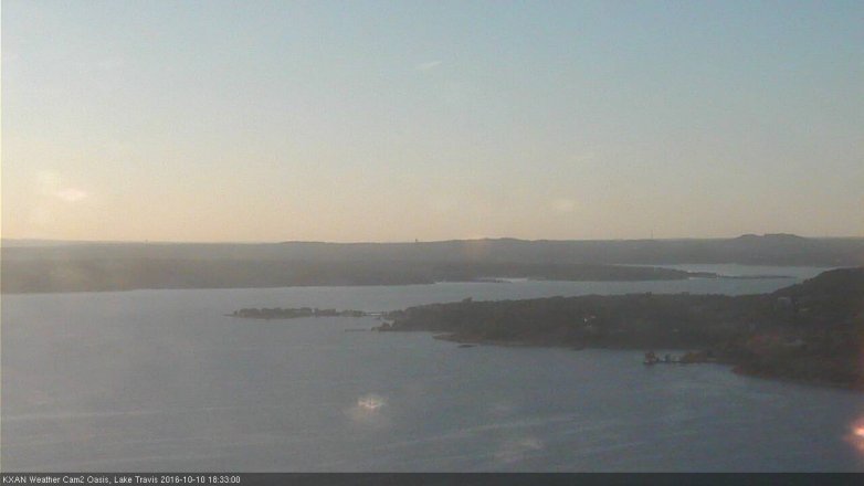 Lake Travis webcam, October 10, 2016 5:50 PM CT