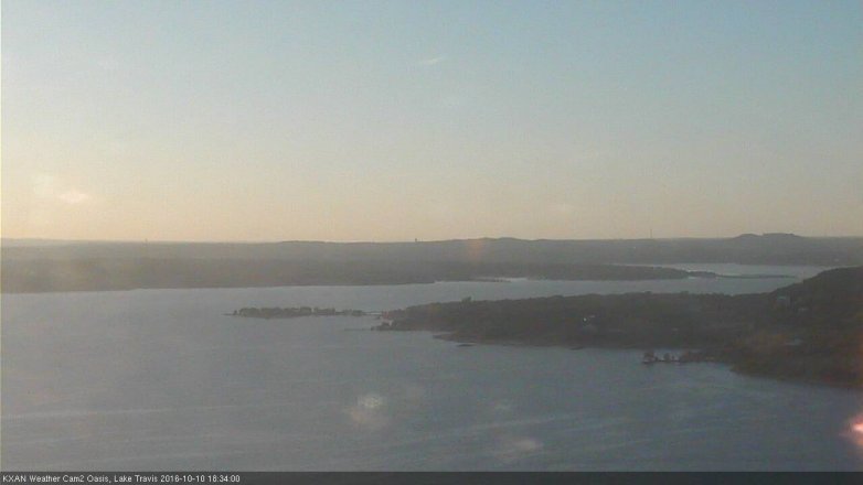 Lake Travis webcam, October 10, 2016 6:05 PM CT