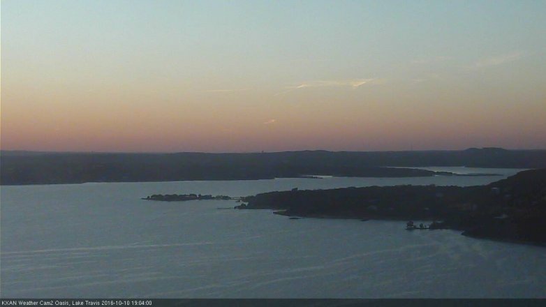 Lake Travis webcam, October 10, 2016 6:10 PM CT