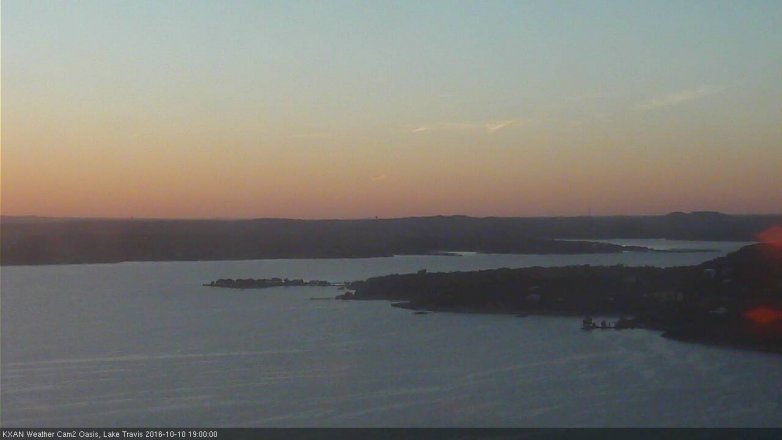 Lake Travis webcam, October 10, 2016 6:20 PM CT