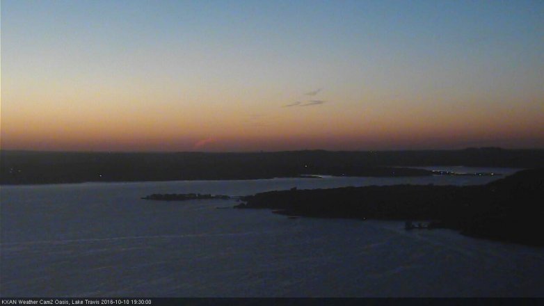 Lake Travis webcam, October 10, 2016 6:45 PM CT