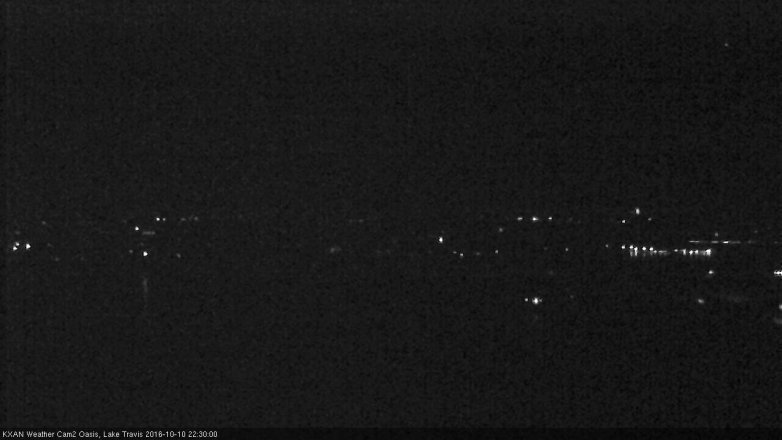 Lake Travis webcam, October 10, 2016 9:40 PM CT