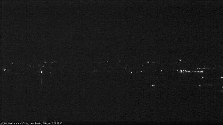 Lake Travis webcam, October 10, 2016 9:45 PM CT