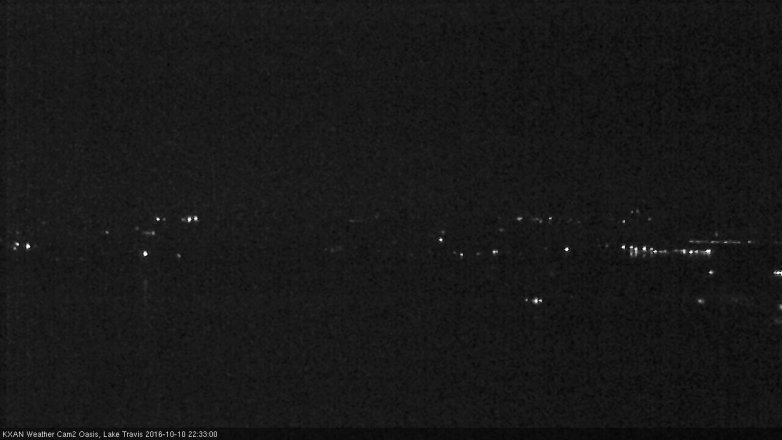 Lake Travis webcam, October 10, 2016 9:50 PM CT