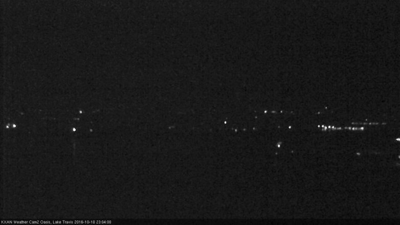 Lake Travis webcam, October 10, 2016 10:30 PM CT