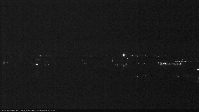 Lake Travis webcam, October 10, 2016 10:45 PM CT