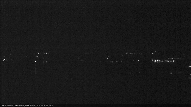 Lake Travis webcam, October 10, 2016 10:55 PM CT
