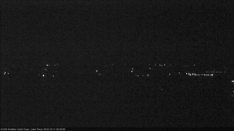 Lake Travis webcam, October 10, 2016 11:35 PM CT