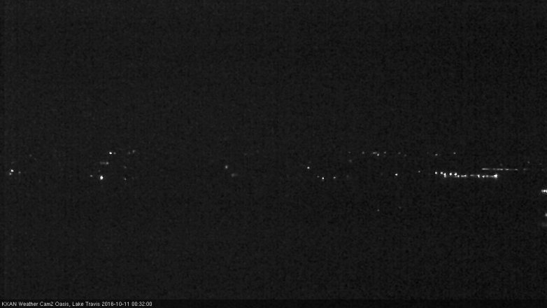 Lake Travis webcam, October 10, 2016 11:40 PM CT