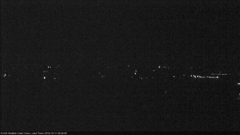 Lake Travis webcam, October 10, 2016 11:50 PM CT