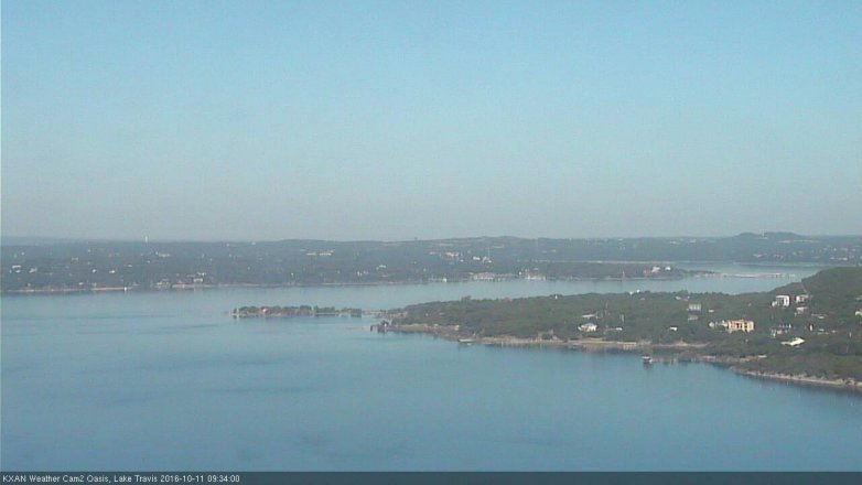 Lake Travis webcam, October 11, 2016 9:00 AM CT