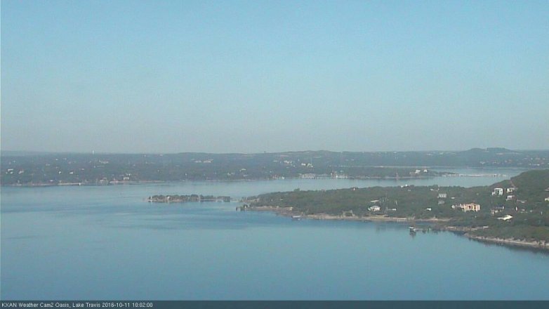 Lake Travis webcam, October 11, 2016 9:10 AM CT