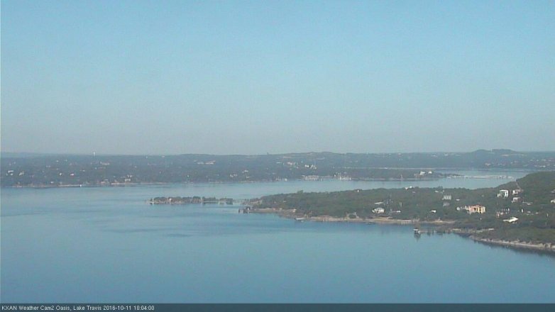 Lake Travis webcam, October 11, 2016 9:15 AM CT