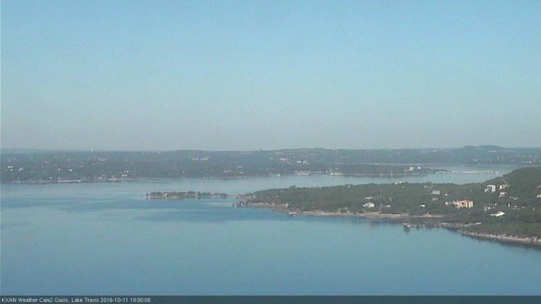 Lake Travis webcam, October 11, 2016 9:25 AM CT