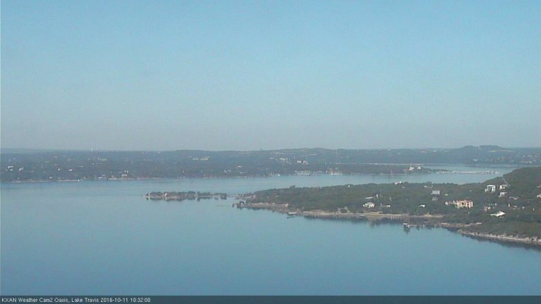 Lake Travis webcam, October 11, 2016 9:40 AM CT