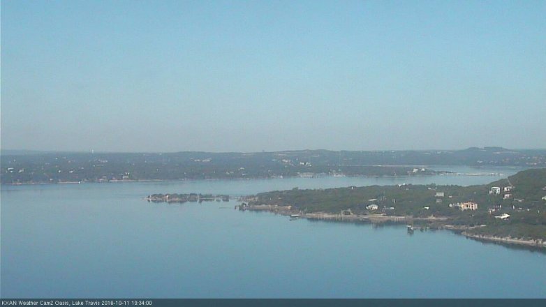 Lake Travis webcam, October 11, 2016 9:45 AM CT