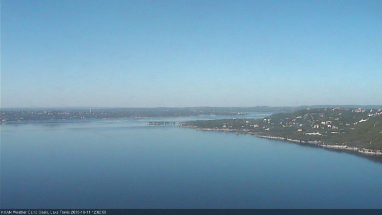 Lake Travis webcam, October 11, 2016 11:05 AM CT