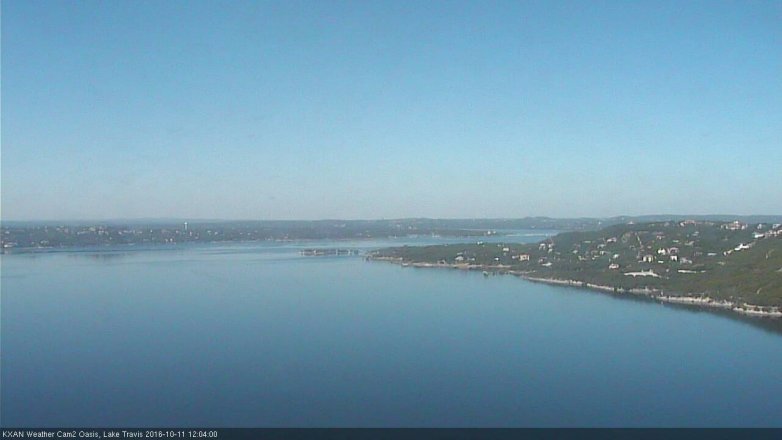 Lake Travis webcam, October 11, 2016 11:20 AM CT