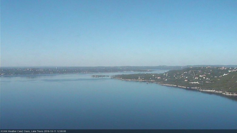 Lake Travis webcam, October 11, 2016 11:30 AM CT