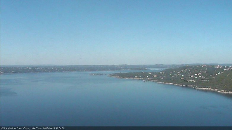 Lake Travis webcam, October 11, 2016 12:00 PM CT
