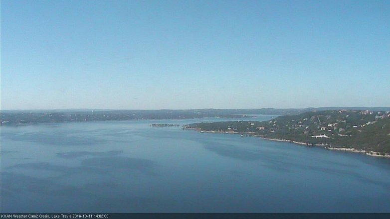 Lake Travis webcam, October 11, 2016 1:15 PM CT