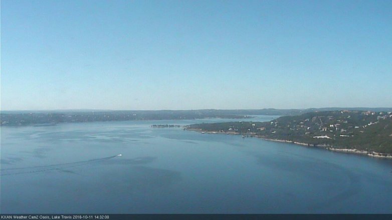 Lake Travis webcam, October 11, 2016 1:35 PM CT