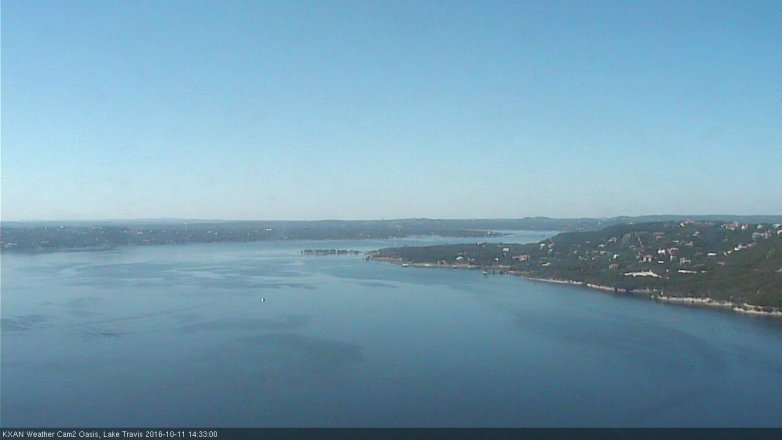 Lake Travis webcam, October 11, 2016 2:00 PM CT