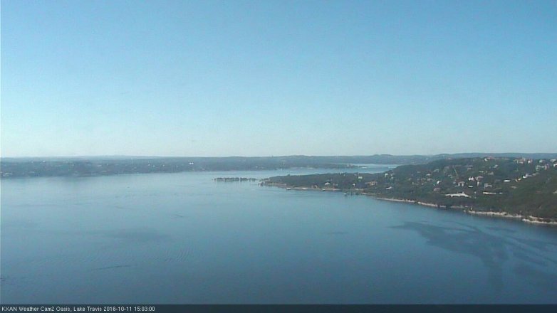 Lake Travis webcam, October 11, 2016 2:10 PM CT