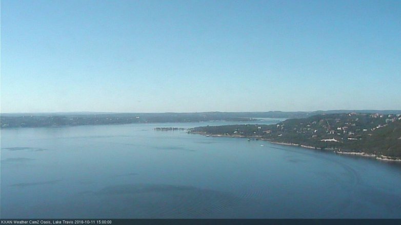 Lake Travis webcam, October 11, 2016 2:15 PM CT