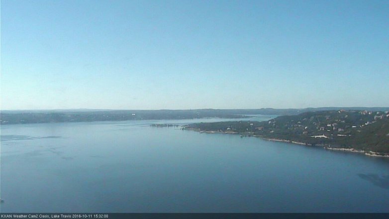 Lake Travis webcam, October 11, 2016 2:55 PM CT