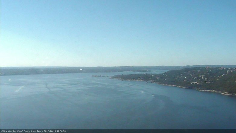 Lake Travis webcam, October 11, 2016 3:05 PM CT