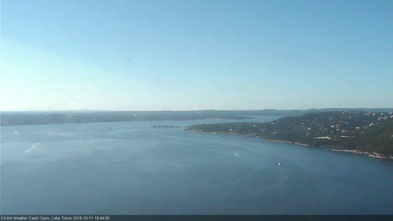 Lake Travis webcam, October 11, 2016 3:20 PM CT