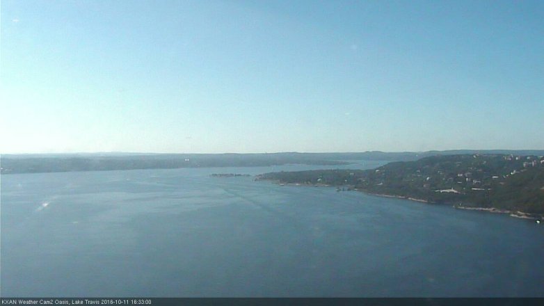 Lake Travis webcam, October 11, 2016 3:55 PM CT