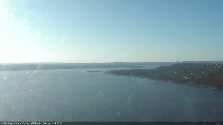 Lake Travis webcam, October 11, 2016 4:45 PM CT