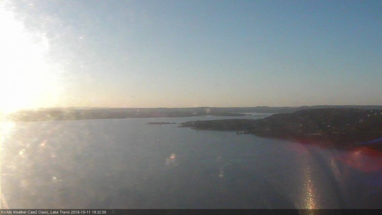 Lake Travis webcam, October 11, 2016 5:45 PM CT