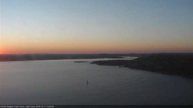 Lake Travis webcam, October 11, 2016 6:20 PM CT