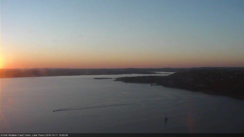 Lake Travis webcam, October 11, 2016 6:30 PM CT