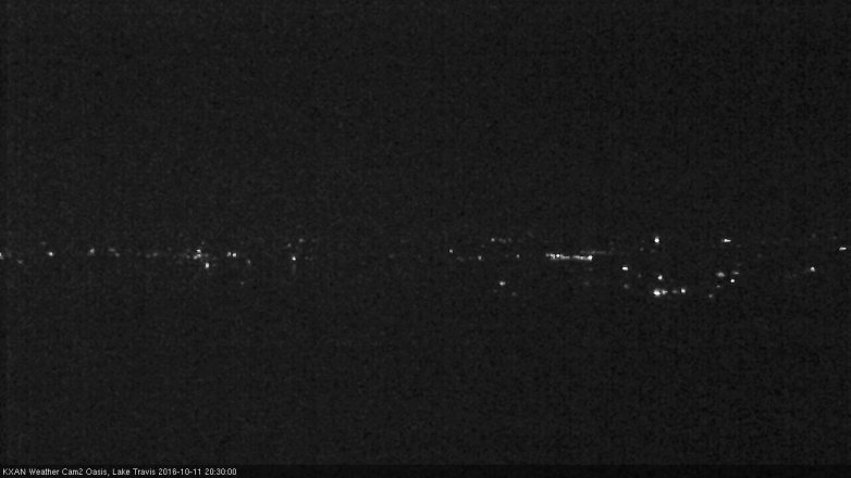 Lake Travis webcam, October 11, 2016 8:00 PM CT