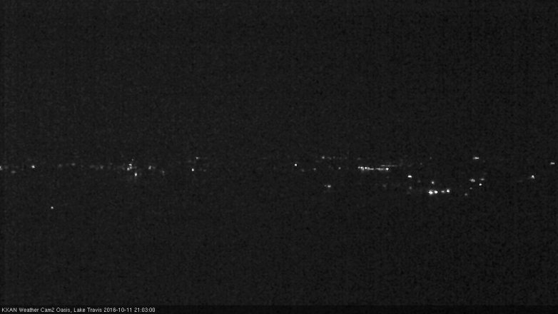 Lake Travis webcam, October 11, 2016 8:25 PM CT