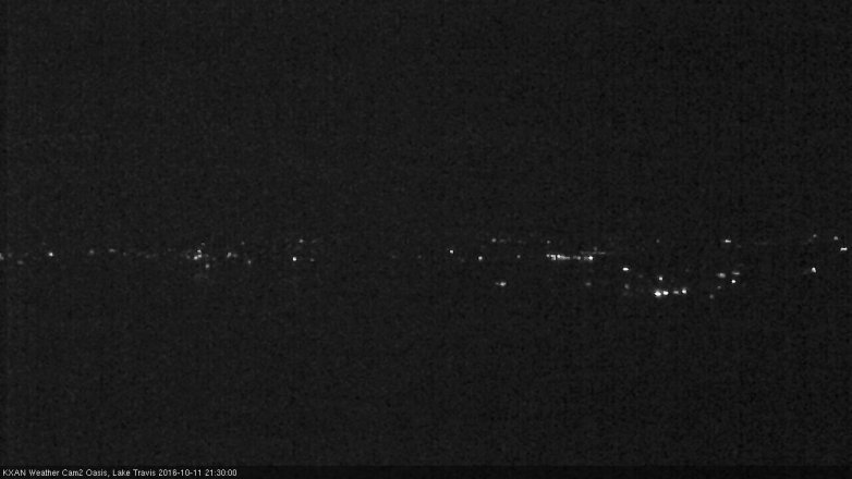Lake Travis webcam, October 11, 2016 8:35 PM CT