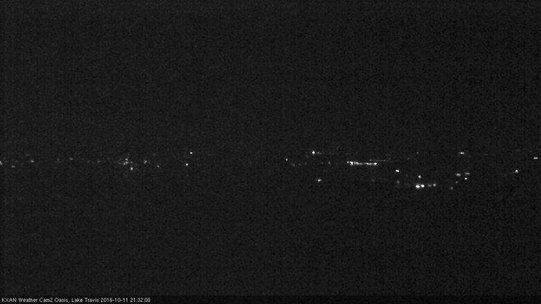 Lake Travis webcam, October 11, 2016 9:00 PM CT