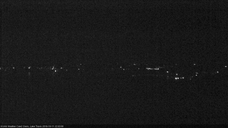 Lake Travis webcam, October 11, 2016 9:15 PM CT