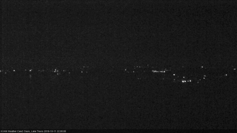 Lake Travis webcam, October 11, 2016 9:25 PM CT