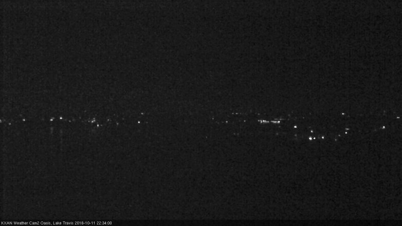 Lake Travis webcam, October 11, 2016 9:40 PM CT
